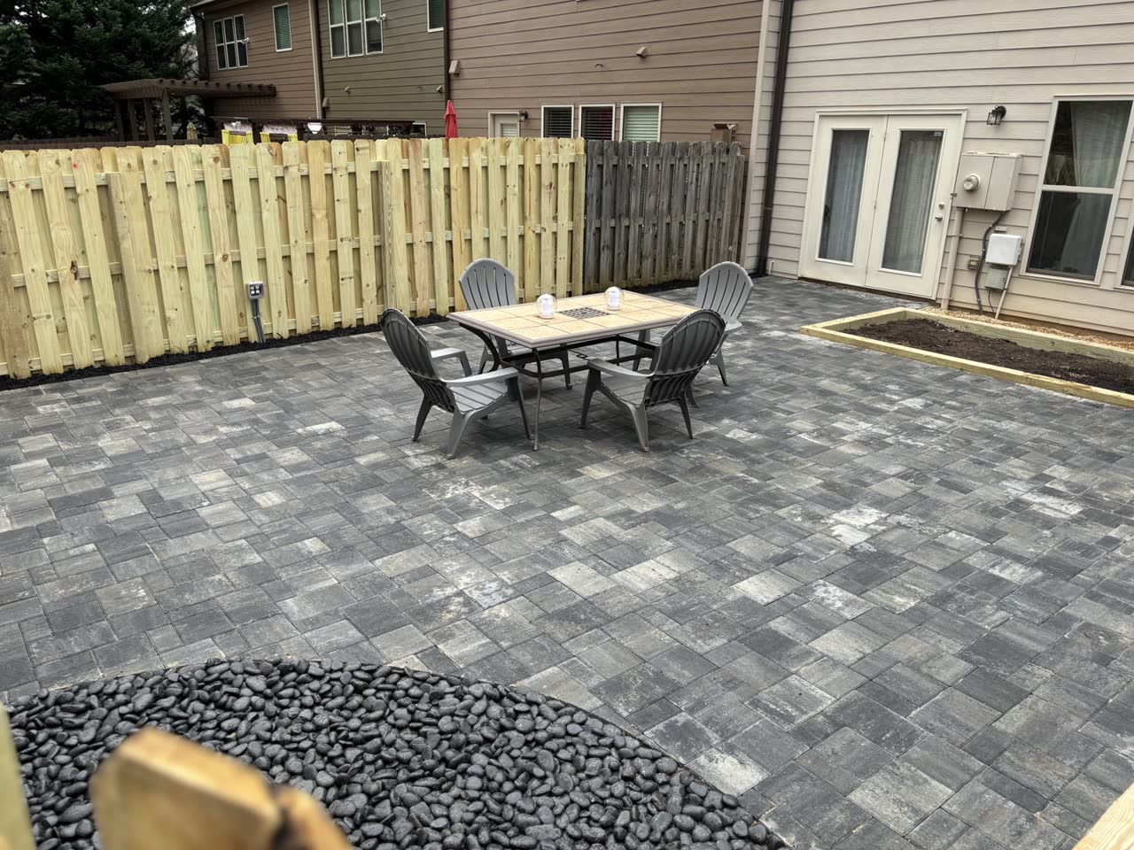 Polymeric sand and final finishing